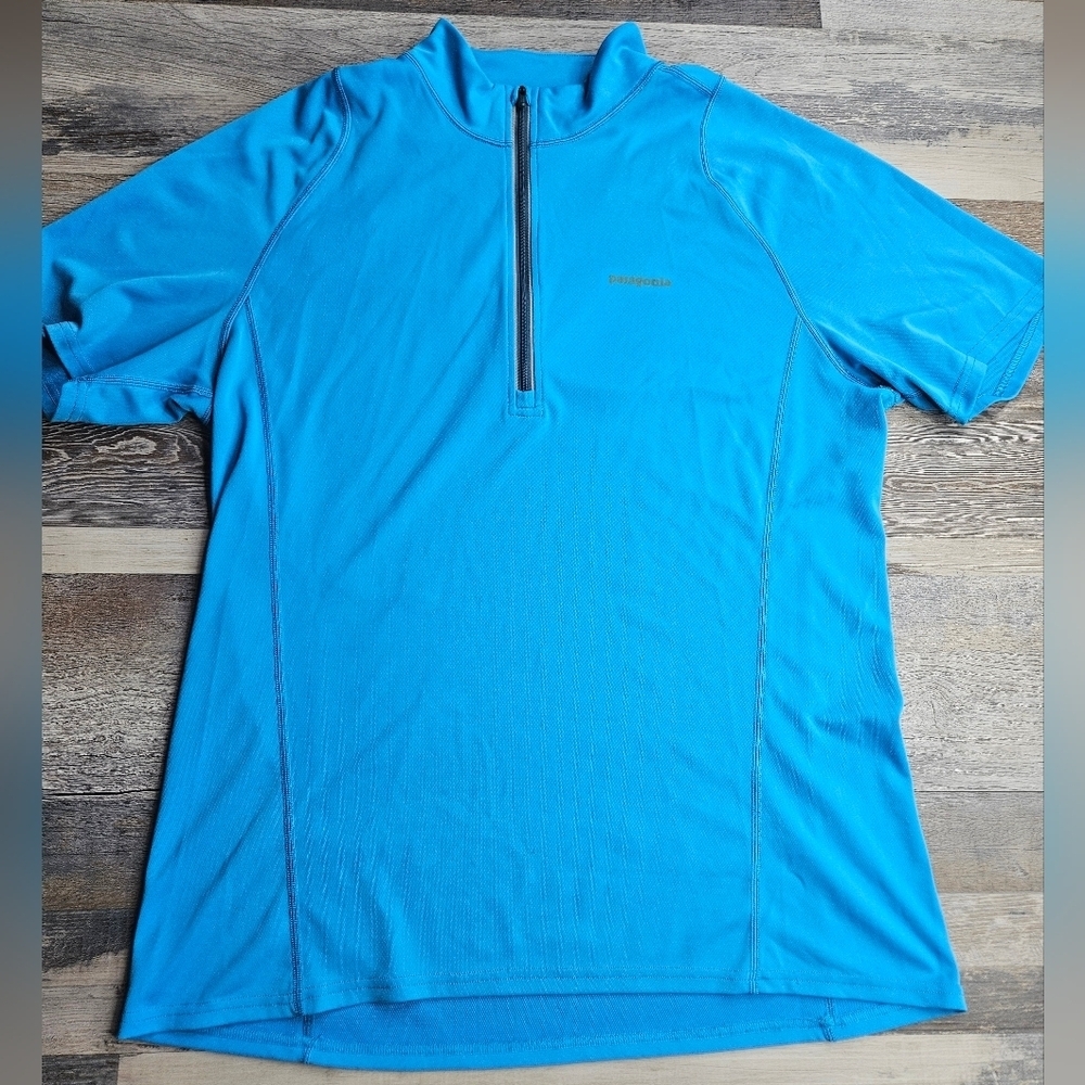 Patagonia Men's Quick Dry Pullover Shirt Large Blue